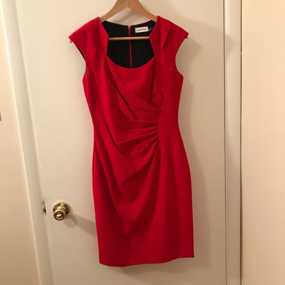 Sexy Red Dress- Calvin Klein Size 4